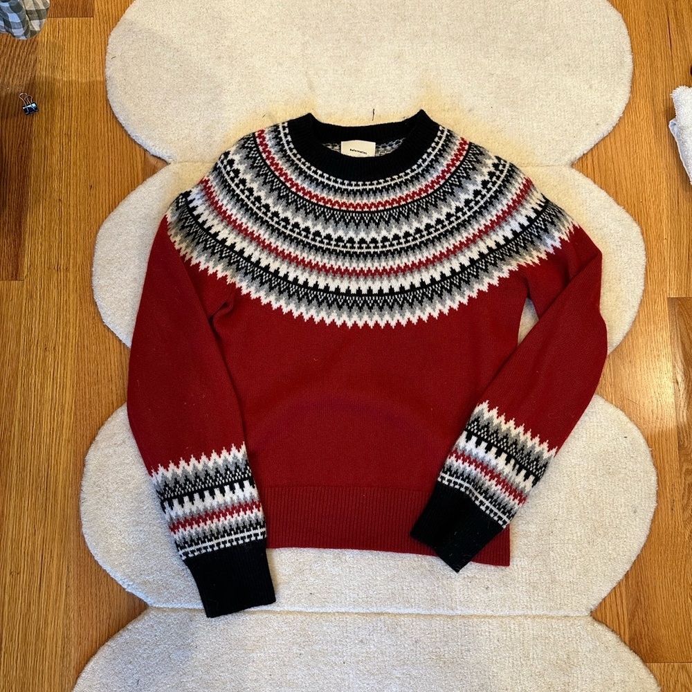 Reformation Sam Cashmere Fairisle Crew